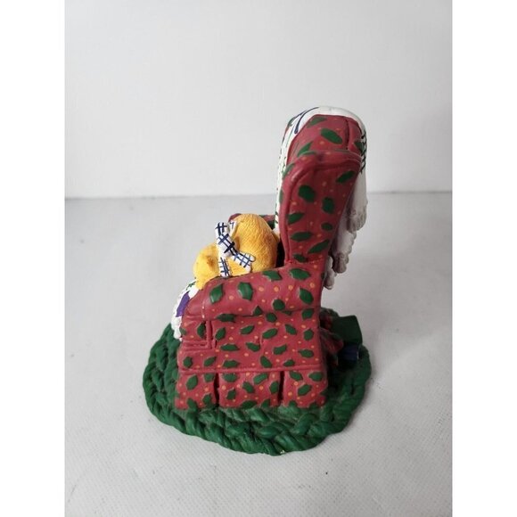 Vintage Department 56 The Sugar Plum Chair Christmas Setting Cat Chair Figurine - Picture 8 of 8